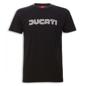 987686823 Official t shirt Ducati black cotton Ducatiana 80s man Ducati shop online store original apparel merchandise