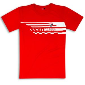98769739 t shirt ufficiale Ducati corse cotone Red Check Uomo Ducati shop online store abbigliamento originale merchandise