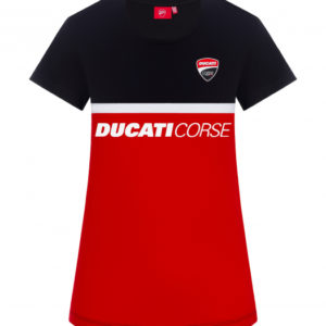 1936009 T-shirt Ducati Corse Contrast Yoke 19 Red Donna