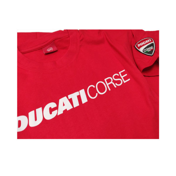 98769529 Tshirt Ducati Corse Ducatiana Scritta Frontale con Patch WDW