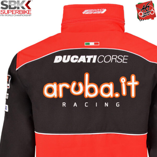 Giacca Softshell con cappuccio ufficiale Ducati Corse Team Aruba Racing World Superbike Uomo WSBK 2021 Ducati shop online store abbigliamento originale merchandise