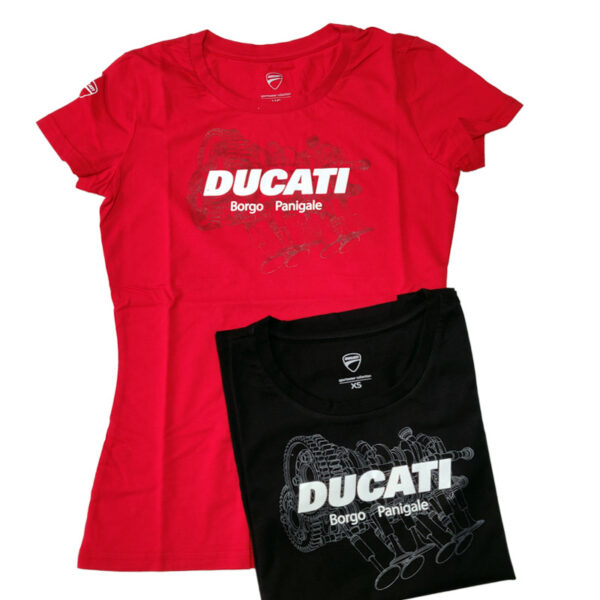 98770074BP Ducati Tshirt mezza manica Borgo Panigale Souvenir 21 Donna Rossa