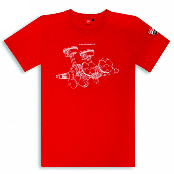 98769803 Official T-shirt Ducati Corse Man V4 Panigale Red Ducati shop online store original apparel merchandise